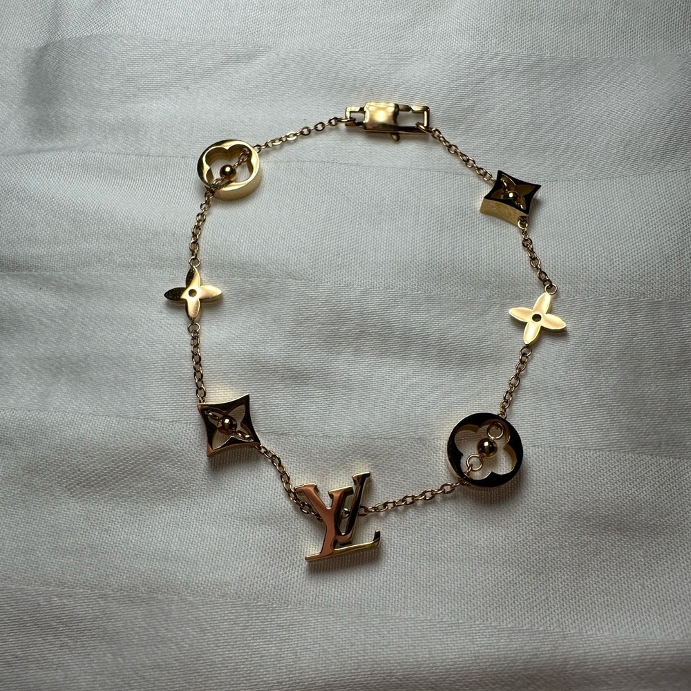 Gold Monogram Link Bracelet - Women